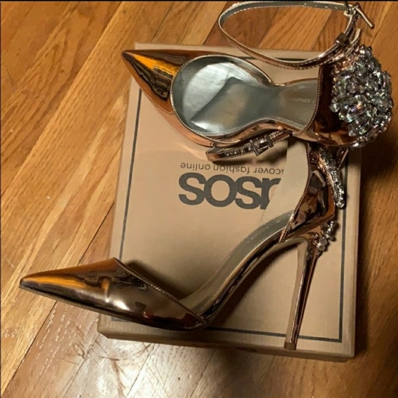 ASOS Shoes - ASOS Rose gold heel with strap